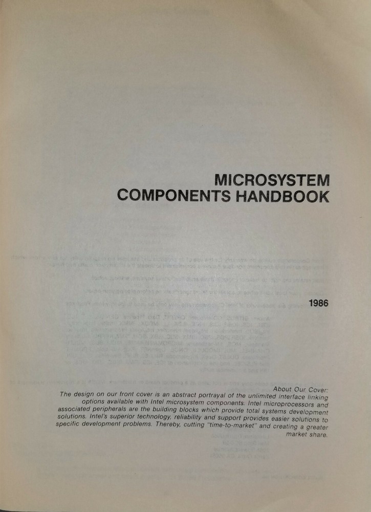 USED 1986 Intel Microsystems Components Handbook Vol. II