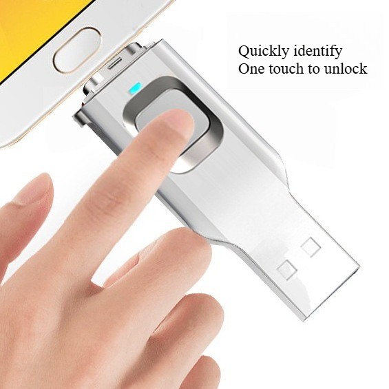 Dual use fingerprint encryption USB flash drive for mobile phone and computer