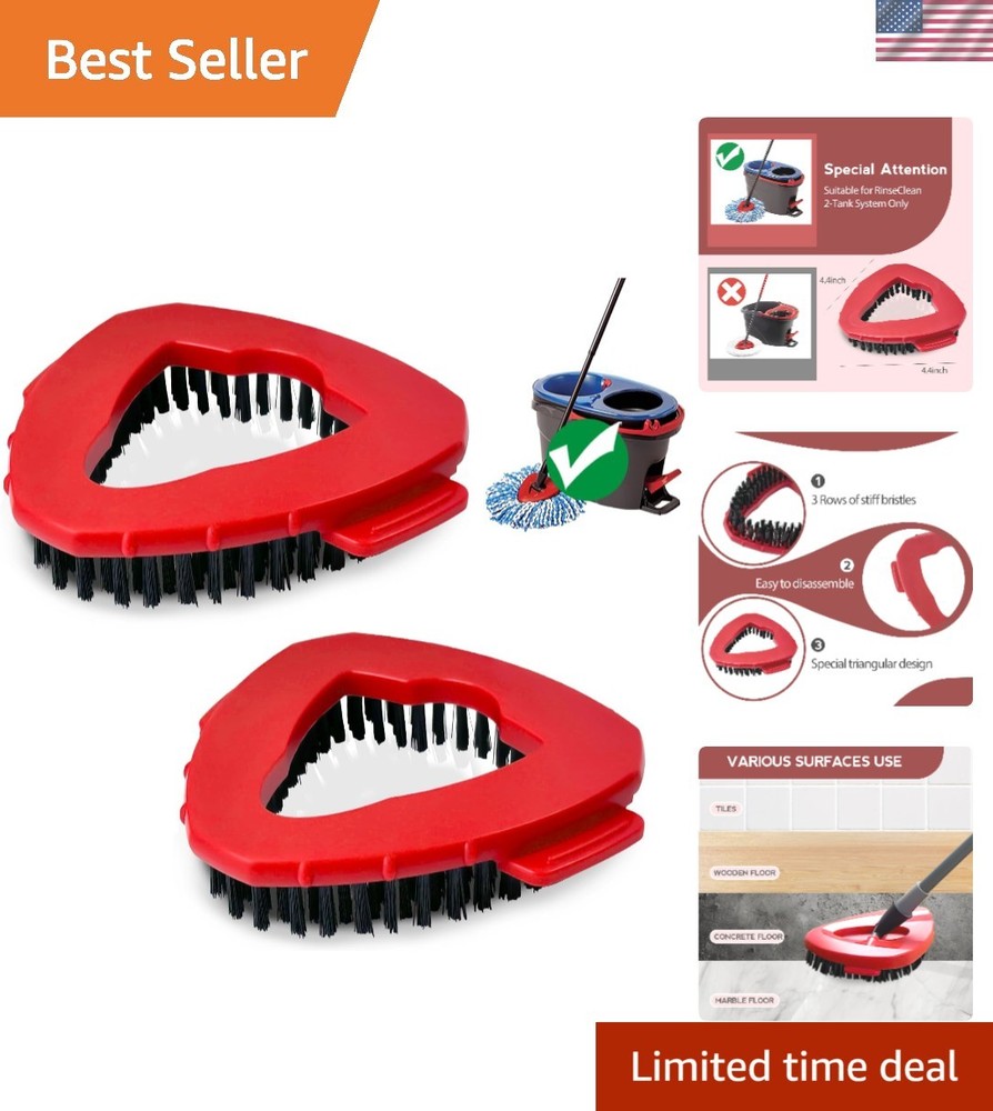 Versatile Oceda 2-Piece Scrubber Brush Set - Perfect for Kitchen, Bath & Tile