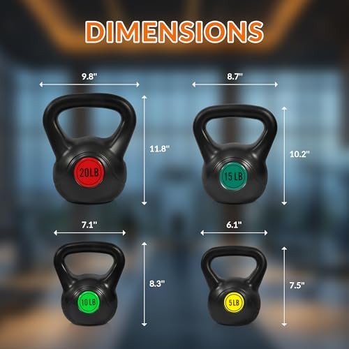 Fitvids Kettlebell Sets Piece Strength Training KettleBells Weight Set