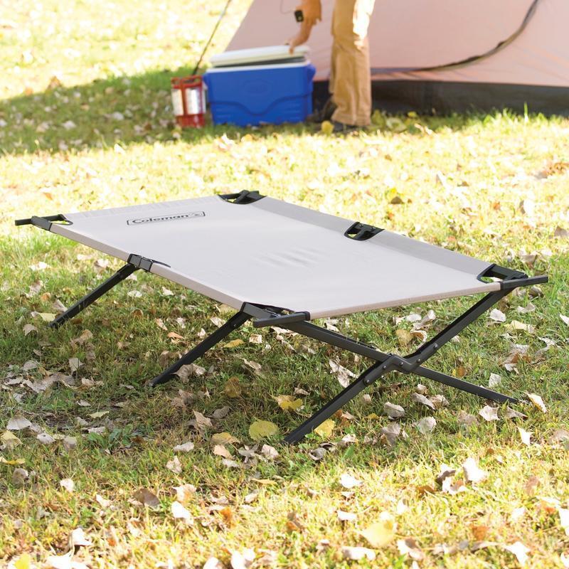 Durable Foldable Camping Cot Heavy-Duty Steel Frame Comfortable Support 300lbs