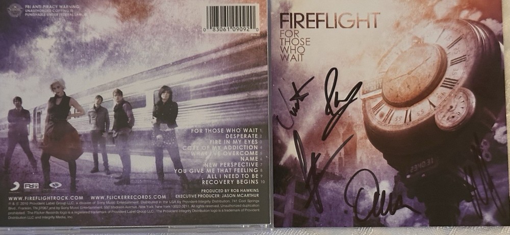 FireFlight , For Those Who Wait Cd Authentic Band Signatures