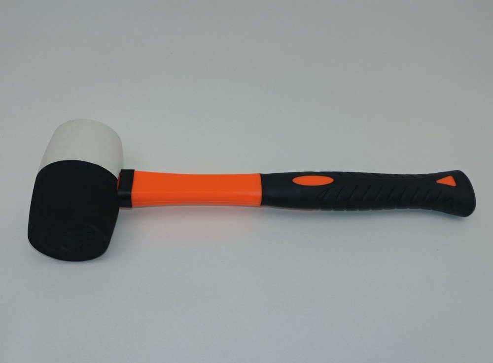 1lb Rubber Mallet With Rubberized Fiberglass Handle