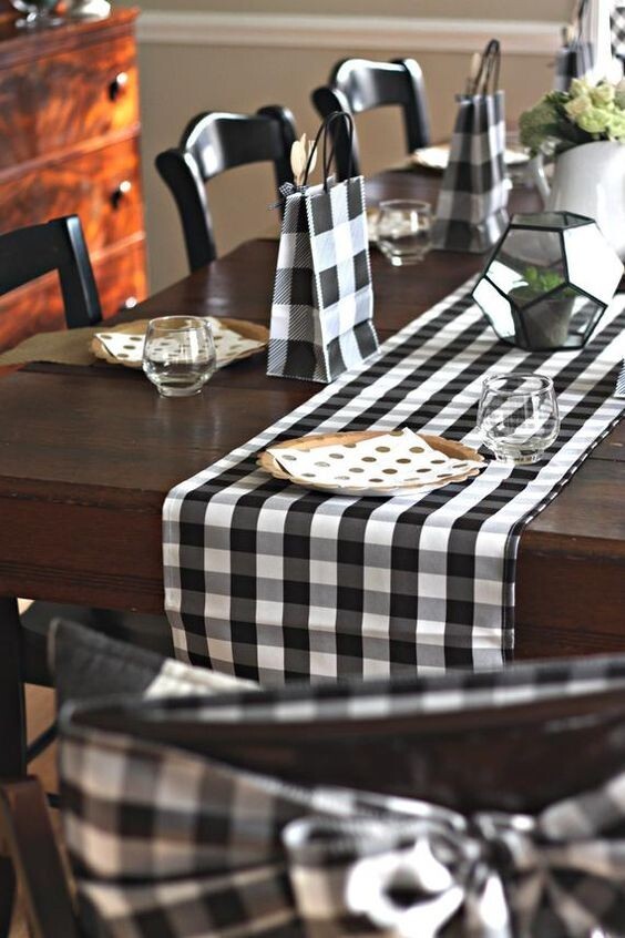 Rustic Charm: Buffalo Plaid Table Runner - 14x108 Inches