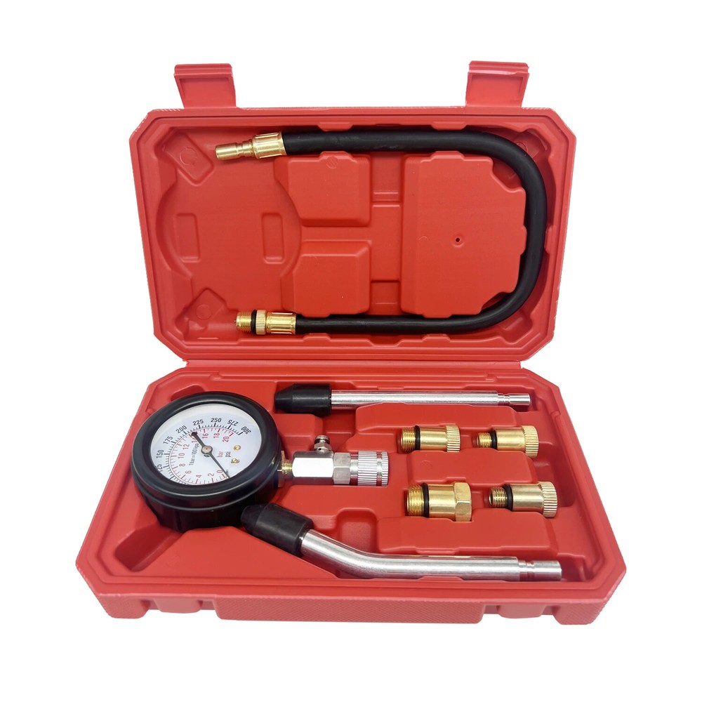 Gasoline Engine Compression Meter Adapter Pressure Gauge Auto Cylinder TesterKit