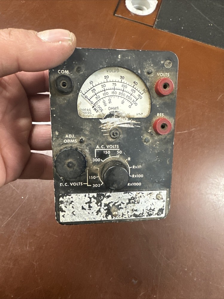Vintage IBM Voltmeter OHM Meter Model MT-7 Multimeter Untested Rare