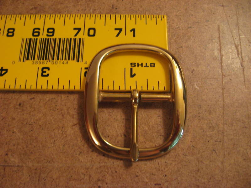 1 1/2" Solid Brass Middle Bar Buckle (Pack Of 2)