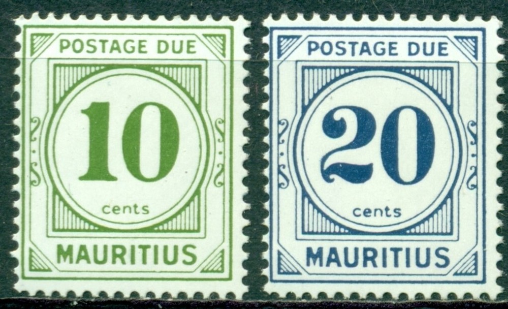 Mauritius Scott #J11-J12 MNH Postage Dues CV$2+