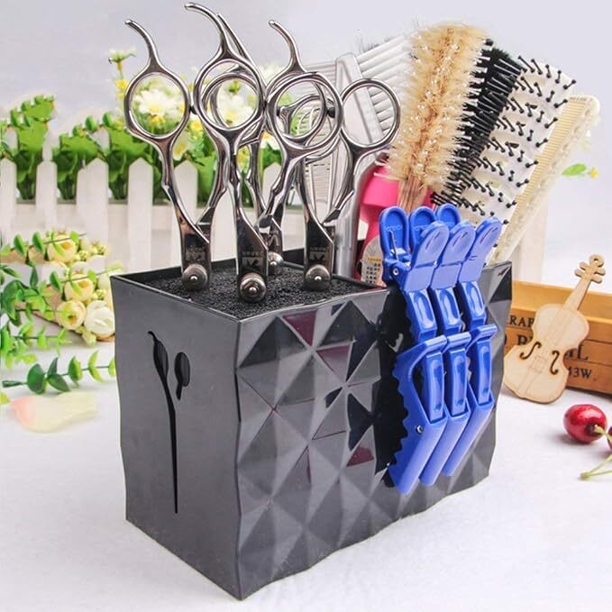Professional Scissors Box Holder Case Desktop Combs Clips Storage Box for Barber