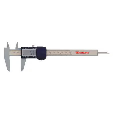 Westward 2Ync6 Digital Caliper, Fractional, Poly, 6 In