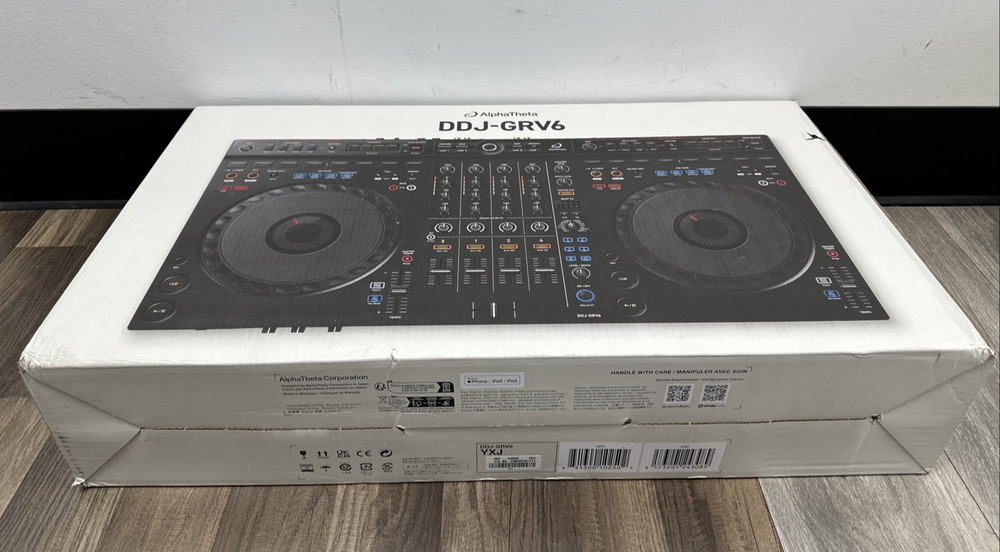 Pioneer AlphaTheta DDJ-GRV6 4-Channel Performance DJ Controller (Matte Black)
