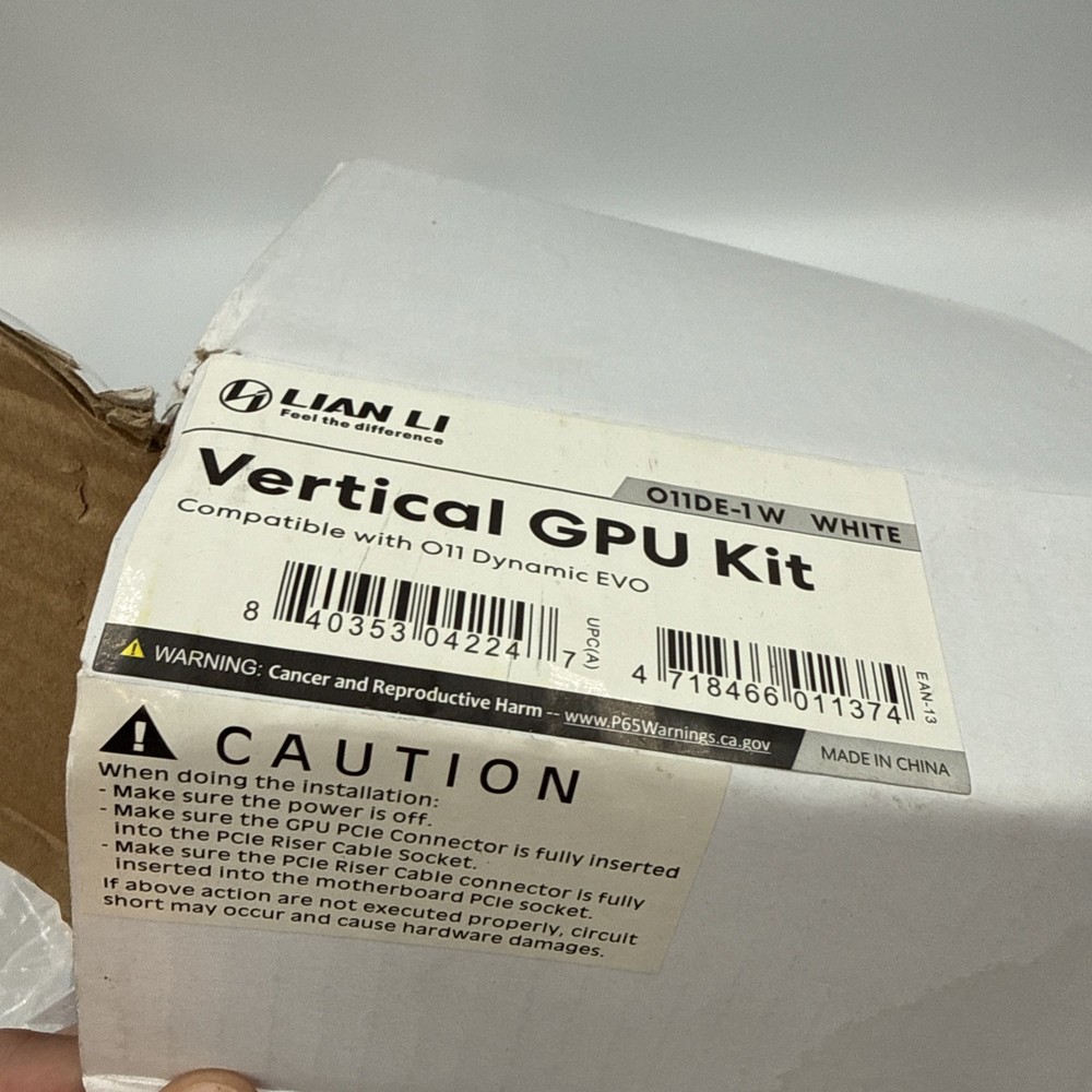 Lian Li O11 Dynamic EVO Vertical GPU Kit - O11DE-1W White