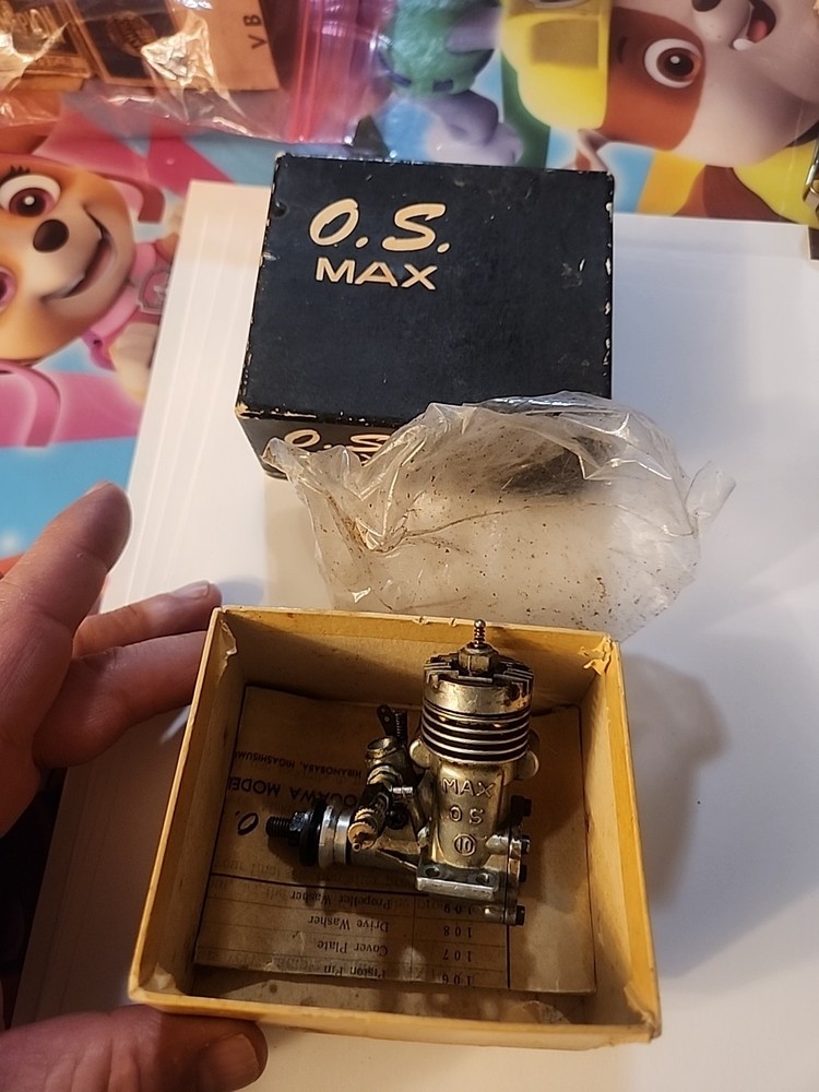 OS Max 10 R/C Model Airplane Glow Engine With Box And Paperwork