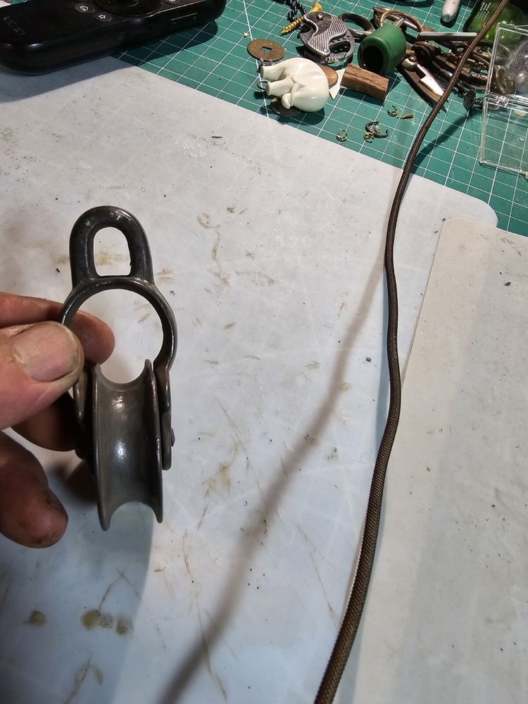 vintage cast iron pulley wheel