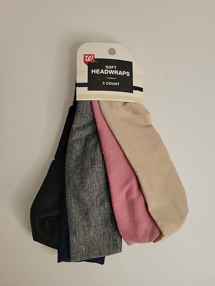 Walgreens Soft HeadWraps 5 Count - Multicolor Assortment - Lot Of 3