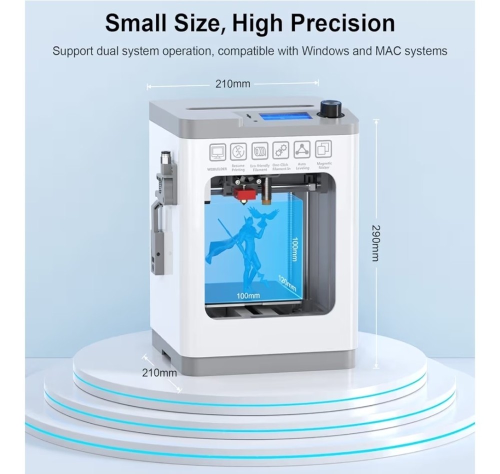 ENTINA- Tina2 Basic 3D Printer- NEW WHITE