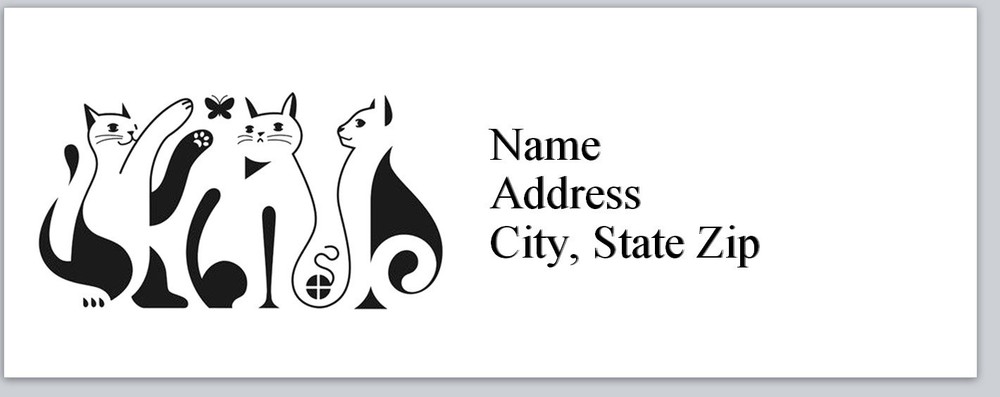 Personalized Address Labels Abstract Cats (Bx 426)