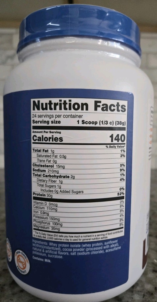 Nutricost Whey Protein Isolate (Chocolate) 2LBS