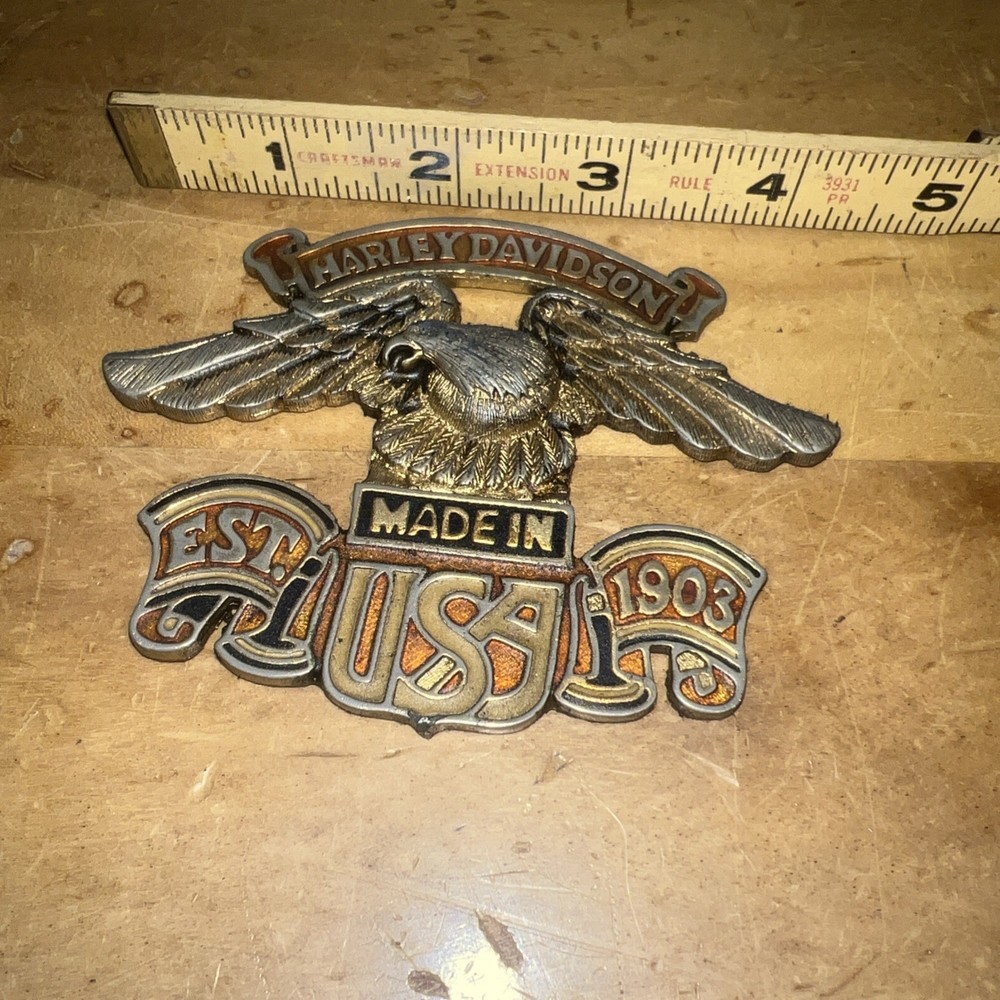 USA Harley Davidson Metal Badge