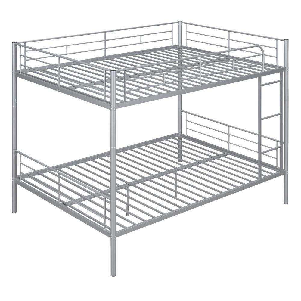 Full Over Full Metal Bunk Bed Sliver