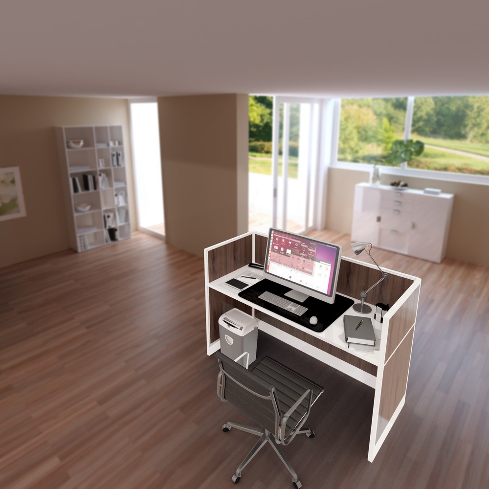 5x2 Cubicles- 51″ H- 1 MAN U Shape Laminated Office Workstations-MV