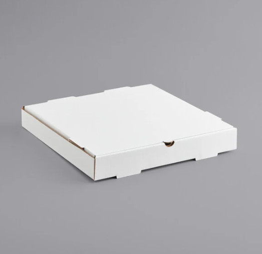14" x 14" x 2" White Corrugated Plain Unprinted Pizza / Bakery Box (50/Bundle)