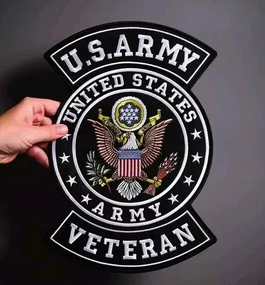 US ARMY veteran large back patch for custom vest