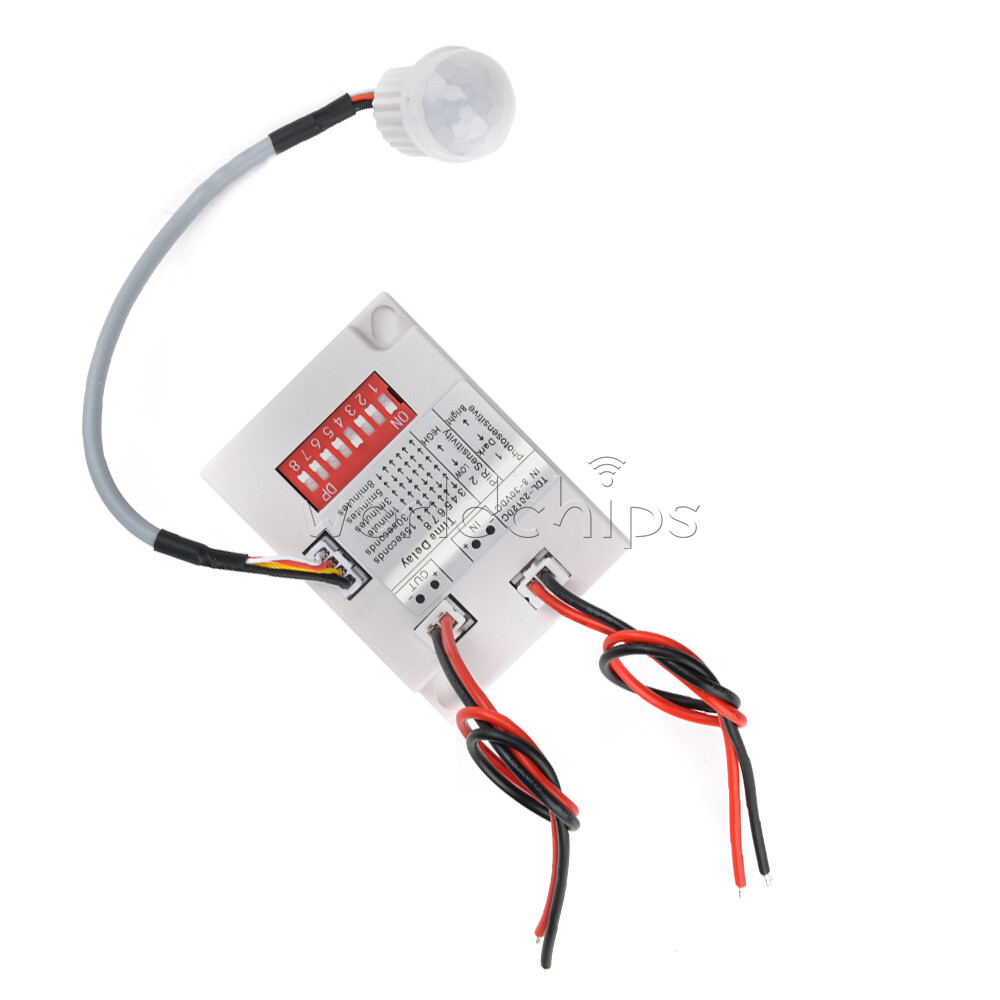 Plastic Intelligent Light Body Sensor IR Module Motion Sensing Switch DC 8-30V