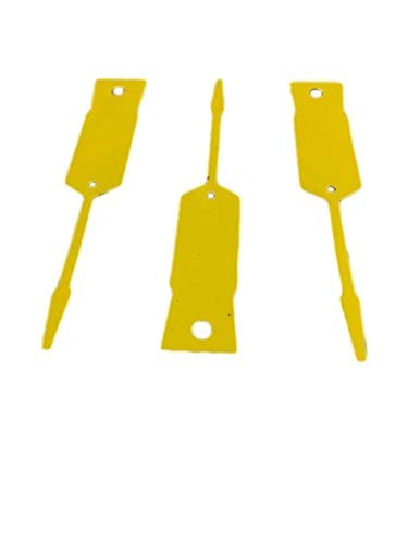 50 PCS Yellow Self Locking Key Tags Plastic Identification Loop Label Marker