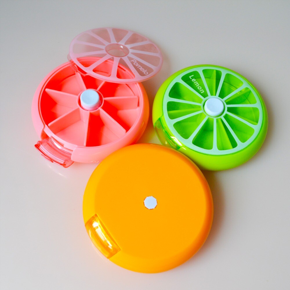 Fruit Shaped Travel Pill Box Boxes Container Splitter container Pill Organizer