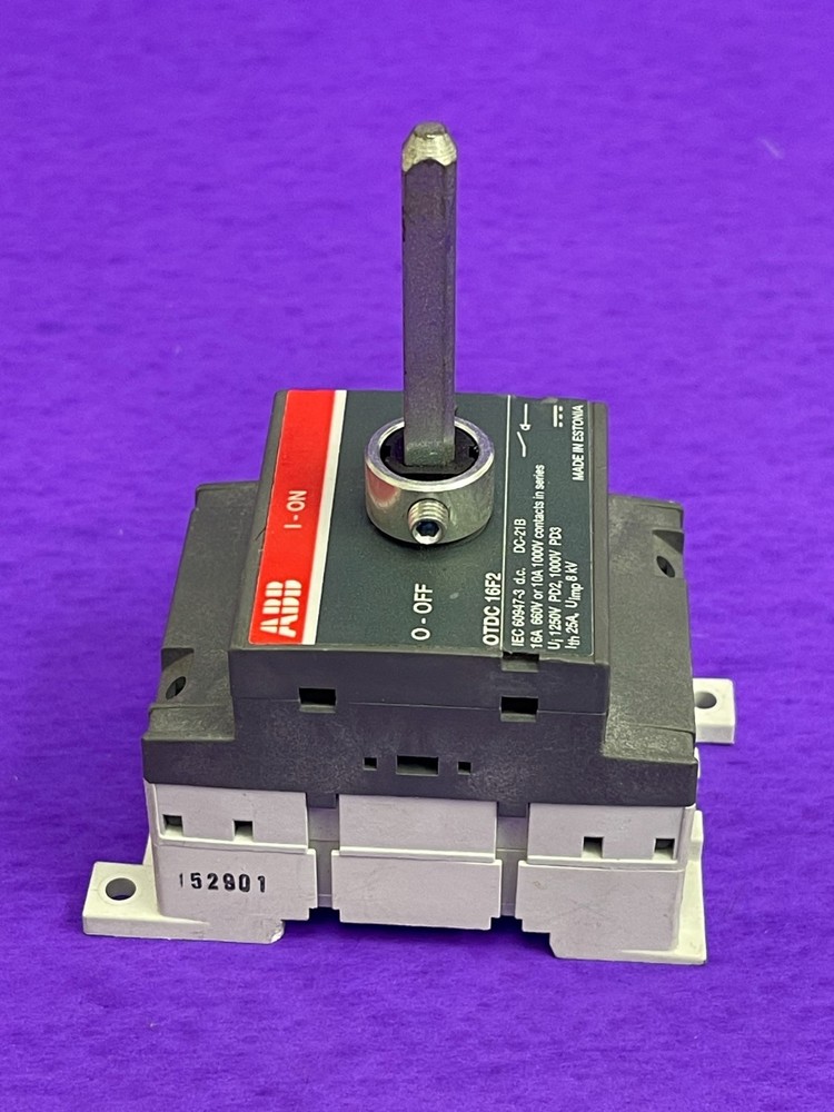 ABB OTDC16F2 DC Switch-Disconnector, 16A, 2-Pole, 1000VDC, Front Operated