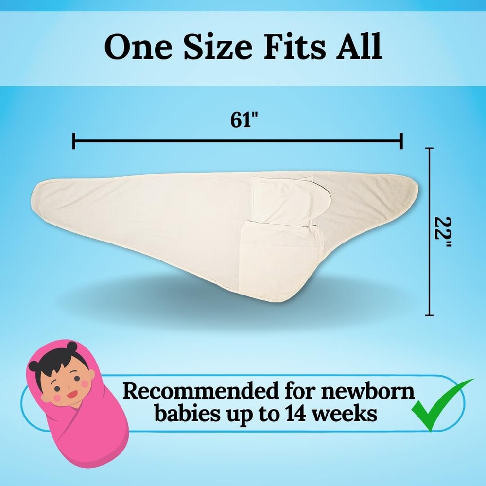 Miracle Blanket Swaddle Wrap – Help Your Newborn Sleep Longer – Soft & Secure...