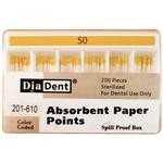 Diadent Paper Points - ISO Sizes, 50 200/Pkg