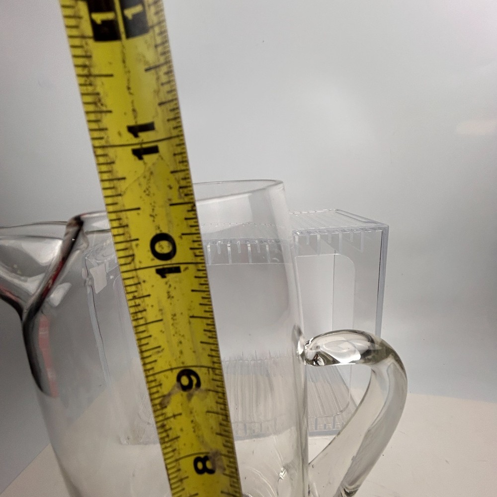 Silver Smith Studio Glass and Silverplated Cocktail Pitcher