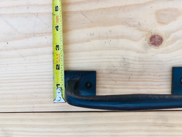 2 LARGE Cast Iron Handles Door Hardware Pull Gate Shed EASY GRIP Grasp Barn Shed