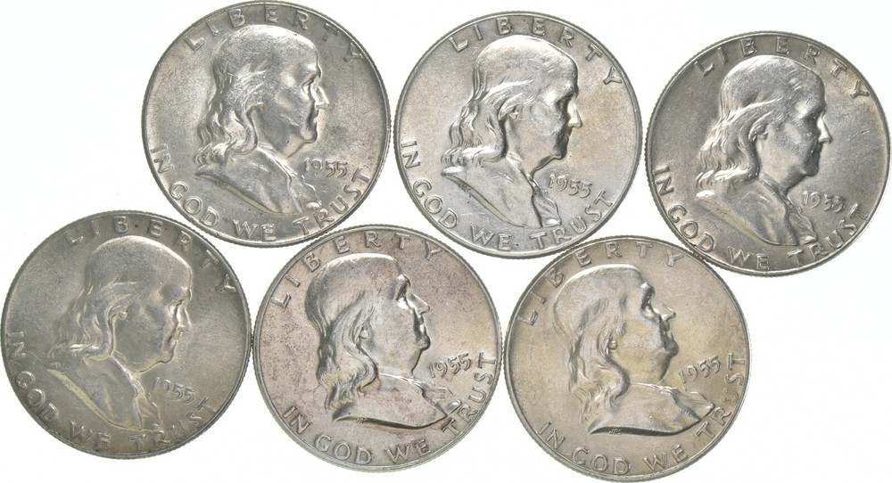 1955 Franklin Half Dollar AU
