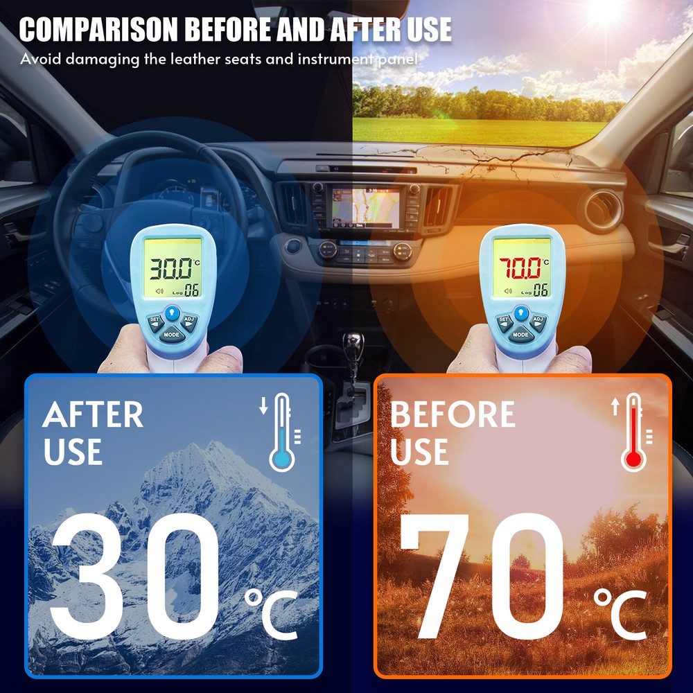 Custom For Mercedes Benz E-Class GLC Front Windshield Sun Shade Cover Foldable