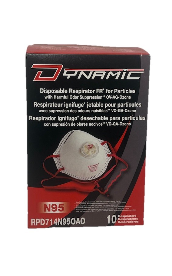 dynamic disposable n95 mask, FR* with vent