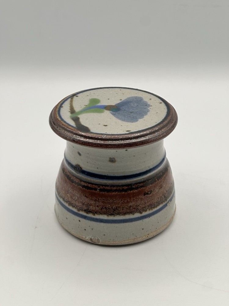 Stoneware Butter Bell Crock Studio Pottery With Embossed Makers Mark