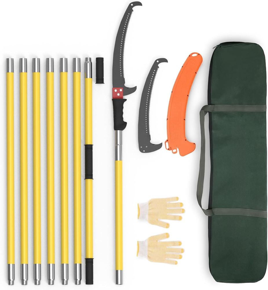 Pole Saws for Tree Trimming, 7.3-27 Ft Extendable Tree Trimmers Long Handle Prun