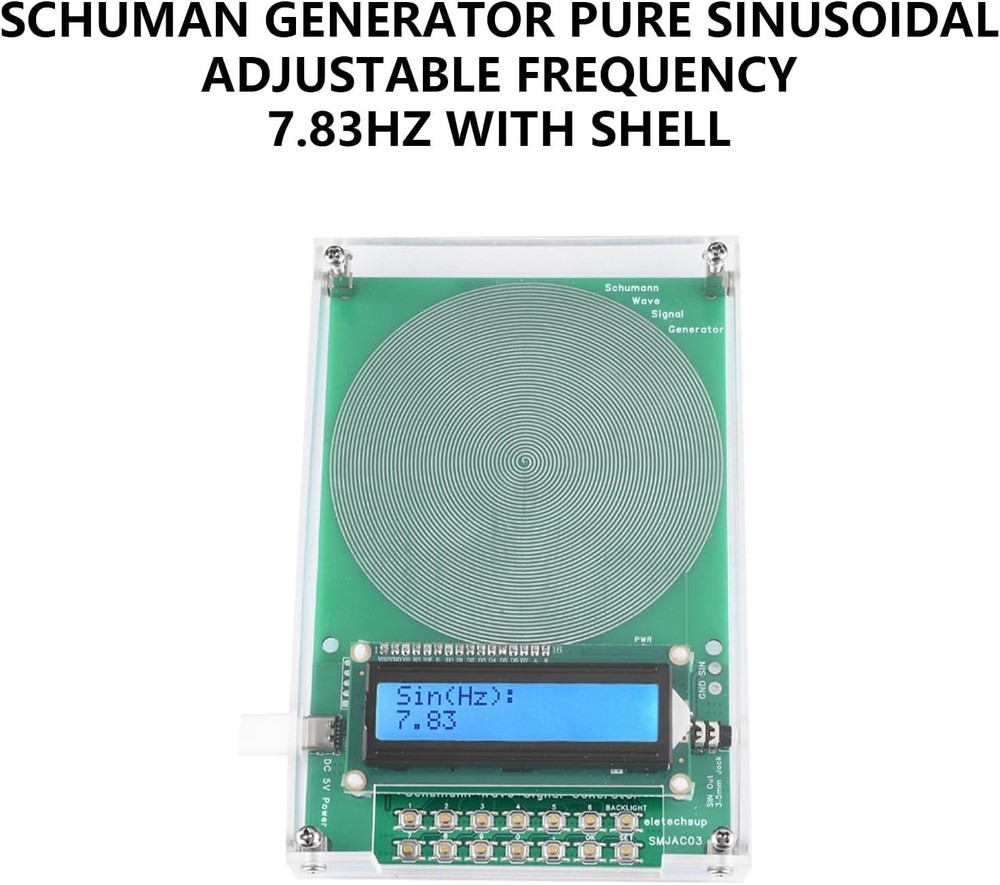 7.83Hz Adjustable Frequency Generator with USB-C Port for Unmatched Stability