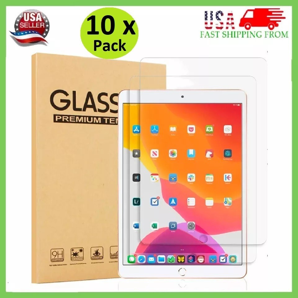 [10-Pack] HD Tempered GLASS Screen Protector for Apple iPad 5th & 6th Generation