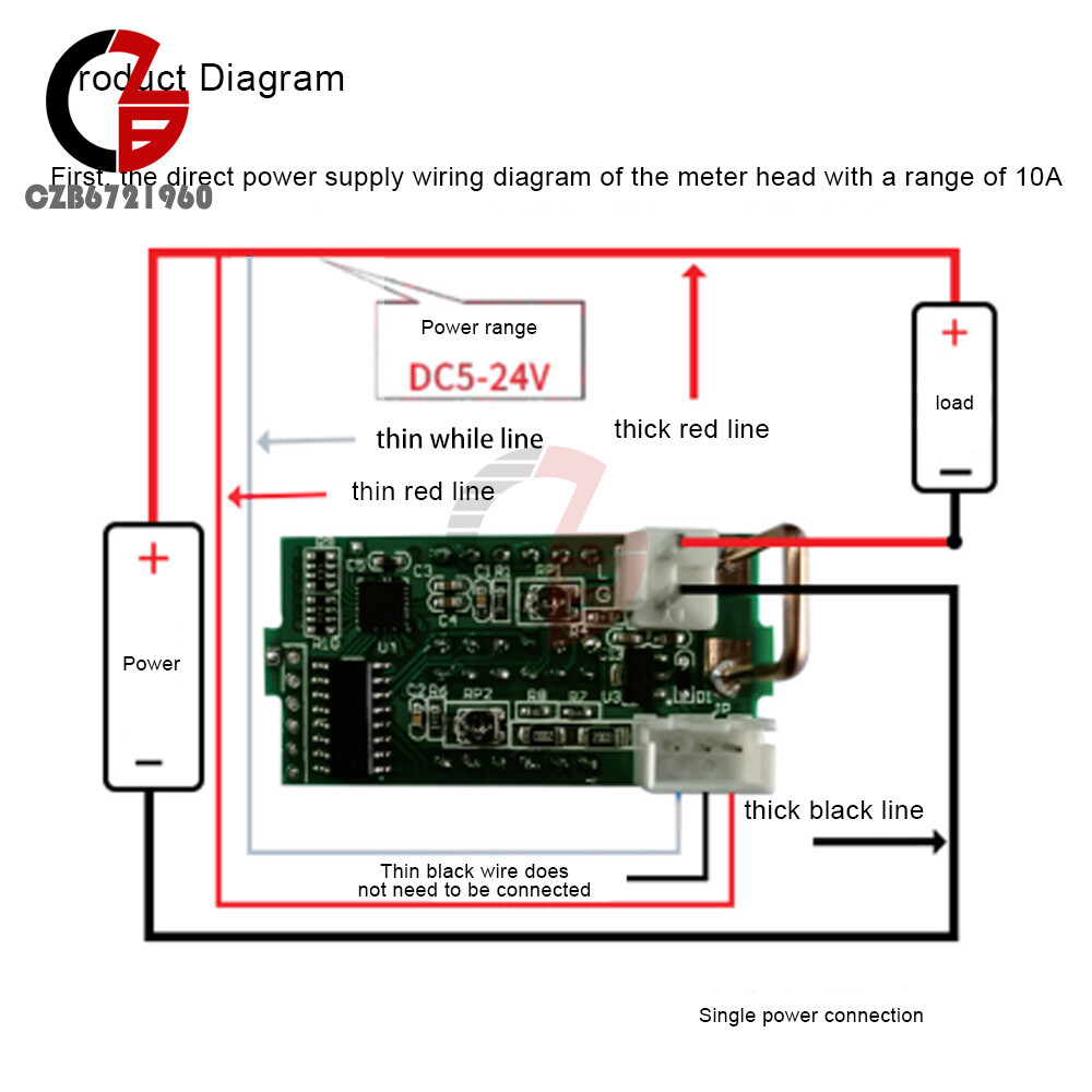 DC0-500V 0-10A 4 Bit Voltmeter Voltage And Current Adjustable Voltage Meter