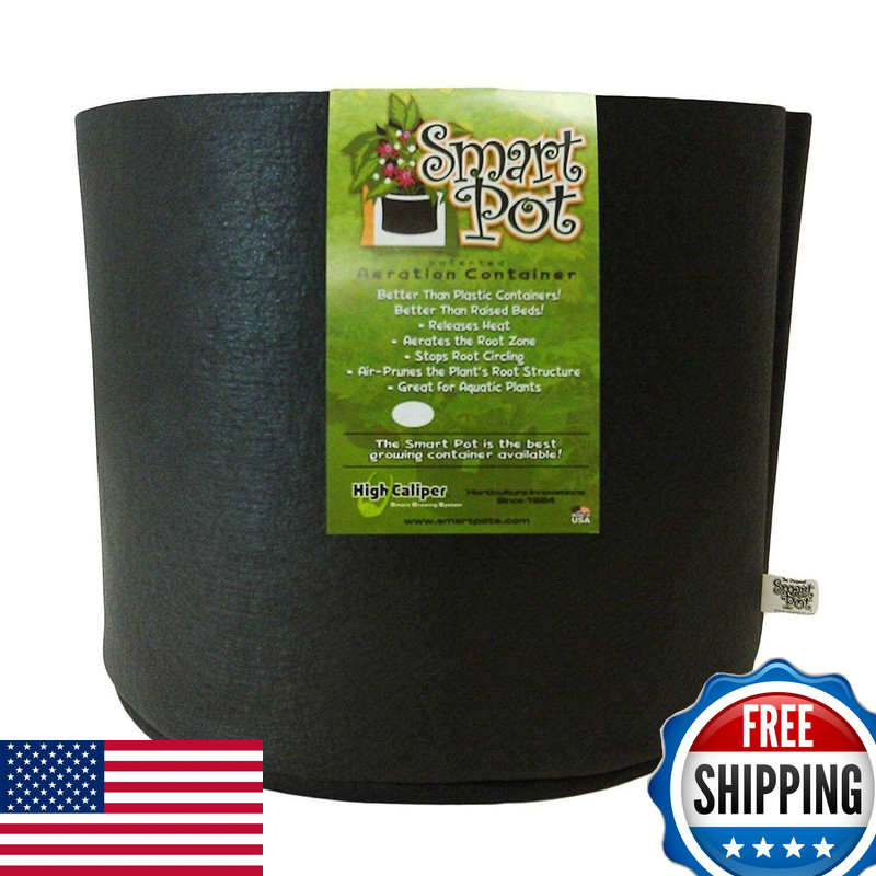 Smart Pots 200-Gallon Smart Pot Soft-Sided Container Black 10200