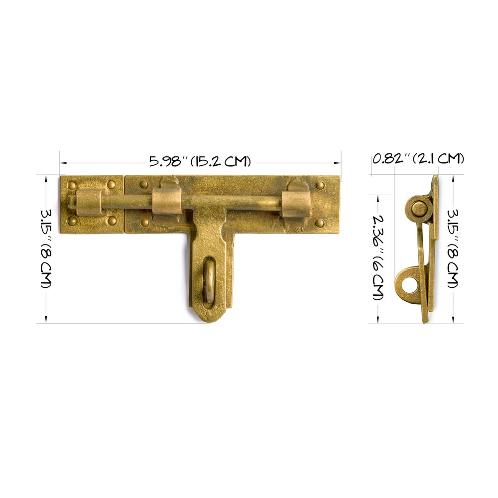 Hardware Philosophy Lockable Slide Latch Bolt Receiver 6"