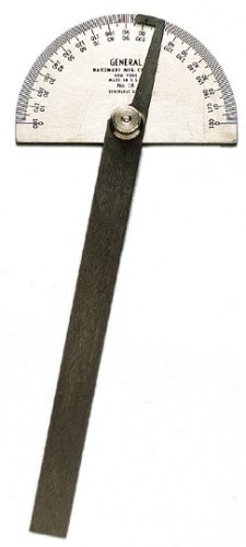 General 18 Steel Protractor with Round Head