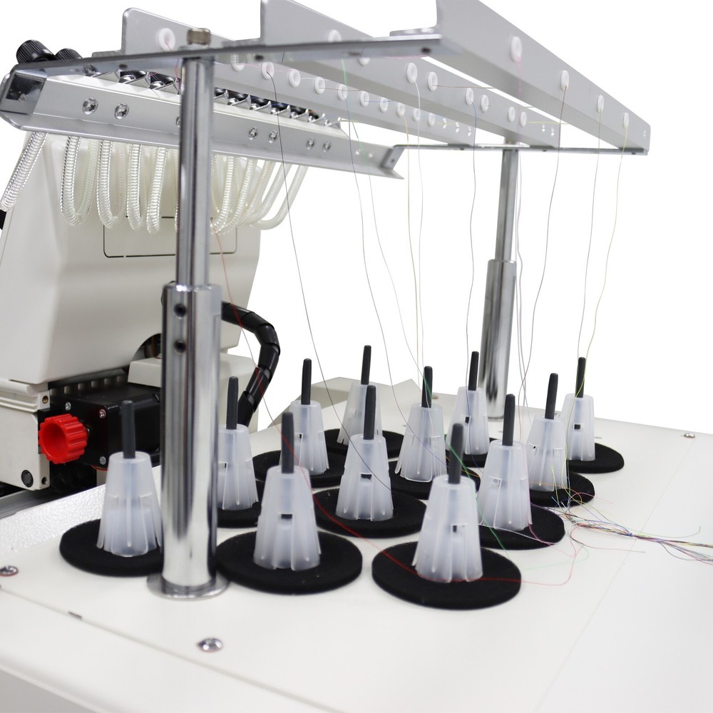 12 Needle Single Head Auto Embroidery Machine Computerized Sewing 110-220V