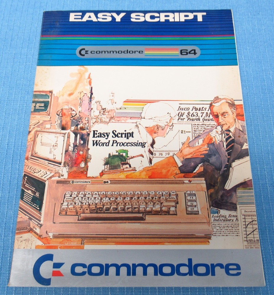 Vintage Commodore 64 Easy Script Software & User Guide Manual - Untested