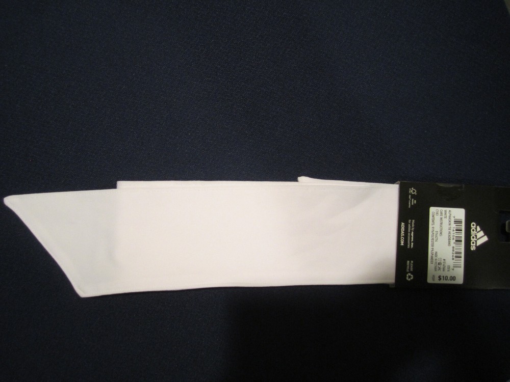 Adidas Alphaskin Tie Headband Black and White One Size