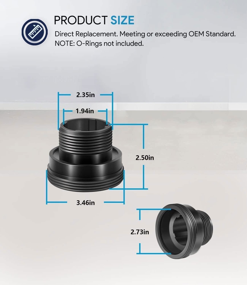 194801 Bulkhead Fitting 2" for Pool & Spa Filter, Clean & Clear Plus, Quad D.E